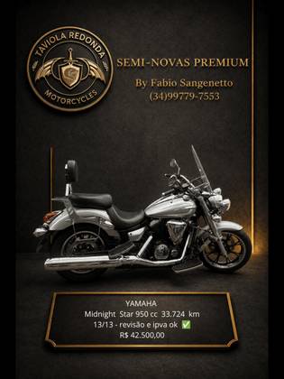 YAMAHA XVS950A MIDNIGHT STAR 